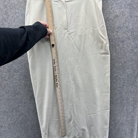 Lauren Ralph Lauren Skirt Womens 10 Beige Long Maxi Back Slit Career Lined - Picture 6 of 8